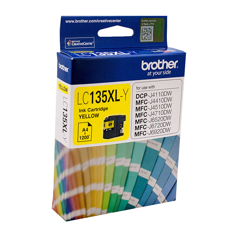 V177-D-B135XLY_uc__10609_1 BROTHER LC-135XLY Yellow Ink Cartridge - MFC-J6520DW/J6720DW/J6920DW and DCP-J4110DW/MFC-J4410DW/J4510DW/J4710DW - 1200 pages - Image 1