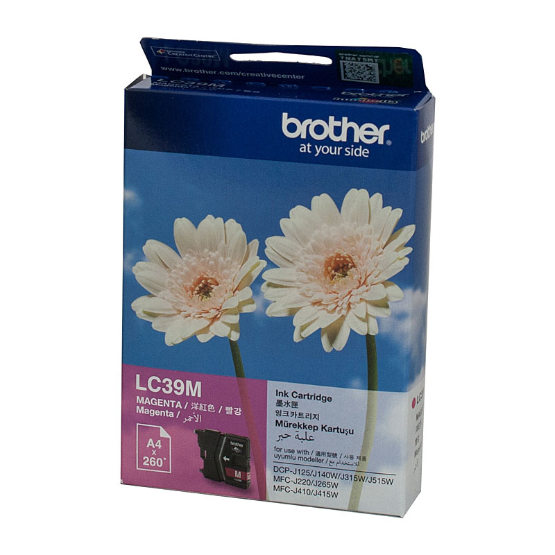 V177-D-B39M_uc__01217_1 BROTHER LC39 Magenta Ink Cartridge - Image 1