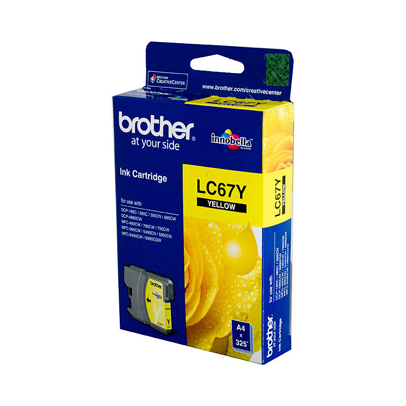 V177-D-B67Y_uc__17960_1 BROTHER LC67 Yellow Ink Cartridge - Image 1
