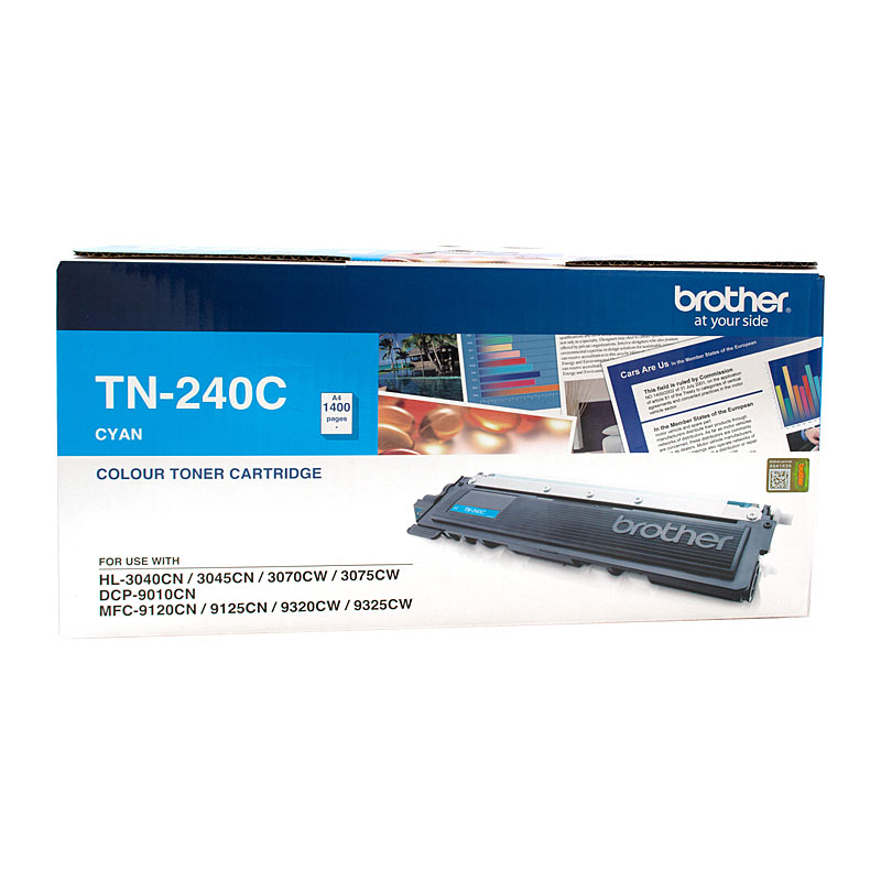V177-D-BN240C_uc__89312_1 Brother TN-240C Colour Laser Toner - Cyan, HL-3040CN/3045CN/3070CW/3075CW, DCP-9010CN, MFC-9120CN/9125CN/9320CW/9325CW - up to 1400 pages - Image 1