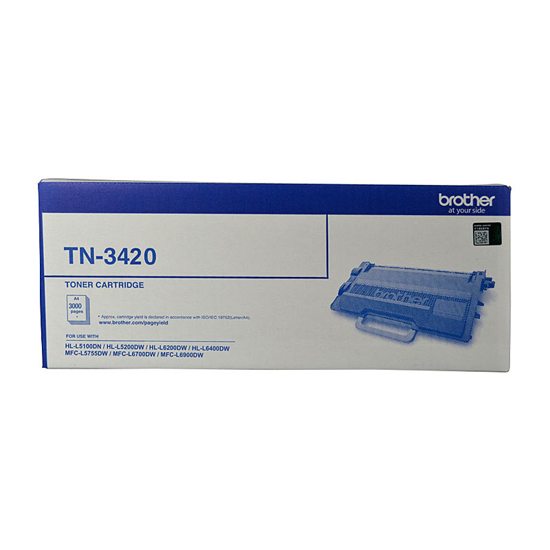 V177-D-BN3420_uc__01348_1 Brother TN-3420 Mono Laser Toner - High Yield to suit HL-L5100DN, L5200DW, L6200DW, L6400DW & MFC-L5755DW, L6700DW, L6900DWup to 3000 pages - Image 1