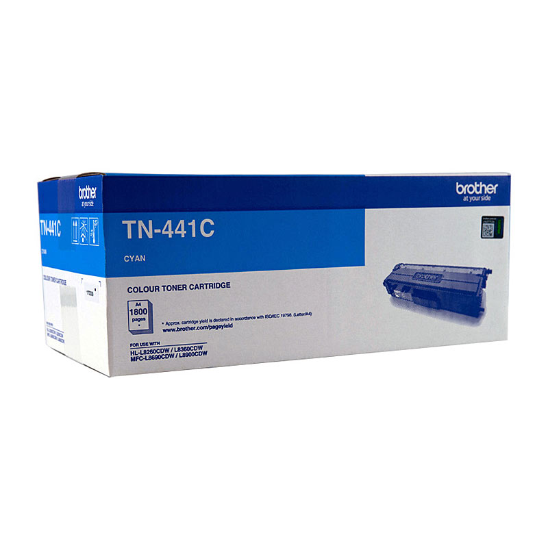 V177-D-BN441C_uc__38577_1 Brother TN-441C Colour Laser Toner - Cyan Standard Cartridge - HL-L8260CDN/8360CDW MFC-L8690CDW/L8900CDW - 1,800 Pages - Image 1