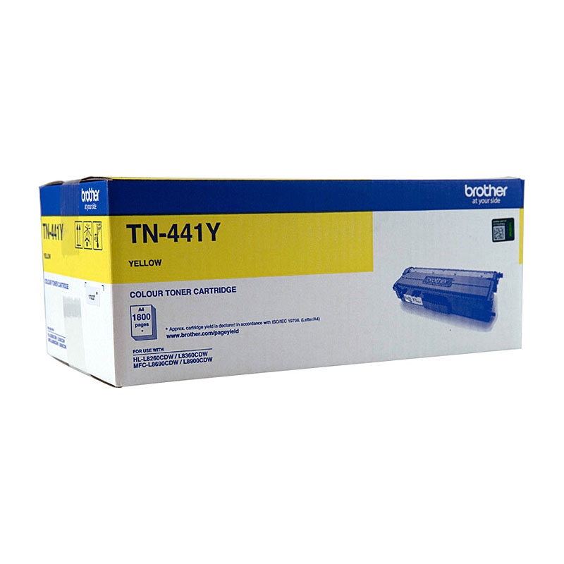 V177-D-BN441Y_uc__05250_1 Brother TN-441Y Colour Laser Toner - Yellow Standard Cartridge - HL-L8260CDN/8360CDW MFC-L8690CDW/L8900CDW - 1,800 Pages - Image 1