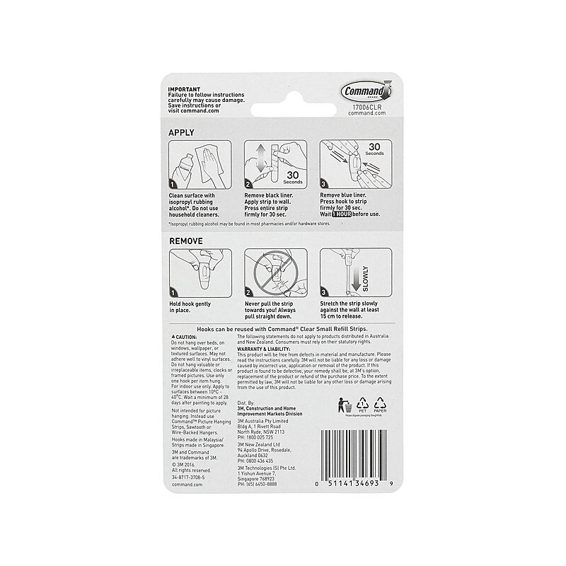 V177-D-CMDXA006701701-CMDXA006701701__70359-00 COMMAND Hook17006CLR Mini Pack of 6 Box of 6 - Image 1