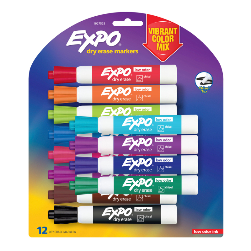 V177-D-EXP1927525_EXP1927525__18603_1 EXPO White Board Marker Vibrant Pack of 12 - Image 1