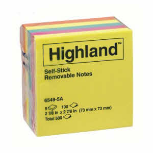 V177-D-HL70071151206_hnotes6549__88900_1 HIGHLAND Notes 6549-5A 73X73 Pack of 5 - Image 1
