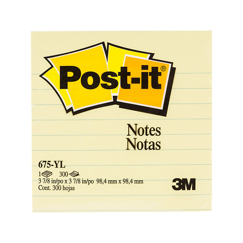 V177-D-PI70070934438-70899-00 POST-IT Note 675-YL Yellow 98X98 Box of 12 - Image 1