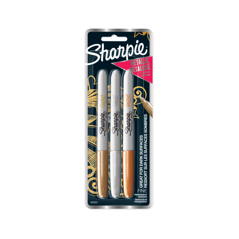 V177-D-SH1823815_uc__45008_1 SHARPIE Permanent Marker Fine Point G/S/Ball Pack 3 Box of 6 - Image 1