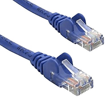 V177-L-CB8W-KO820U-1-CB8W-KO820U-1__56097-00 8WARE Cat5e UTP Ethernet Cable 1m (100cm) Blue CBA-NC5BL-1M CBAT-RJ45BL-1M - Image 1