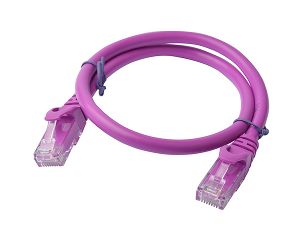 CAIXIANGYUAN 8WARE Cat6a UTP Ethernet Cable 0.5m (50cm) Snagless Purple - Image 1