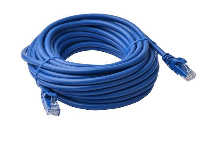 V177-L-CB8W-PL6A-15BLU-CB8W-PL6A-15BLU__72849-00 8WARE Cat6a UTP Ethernet Cable 15m Snagless Blue - Image 1
