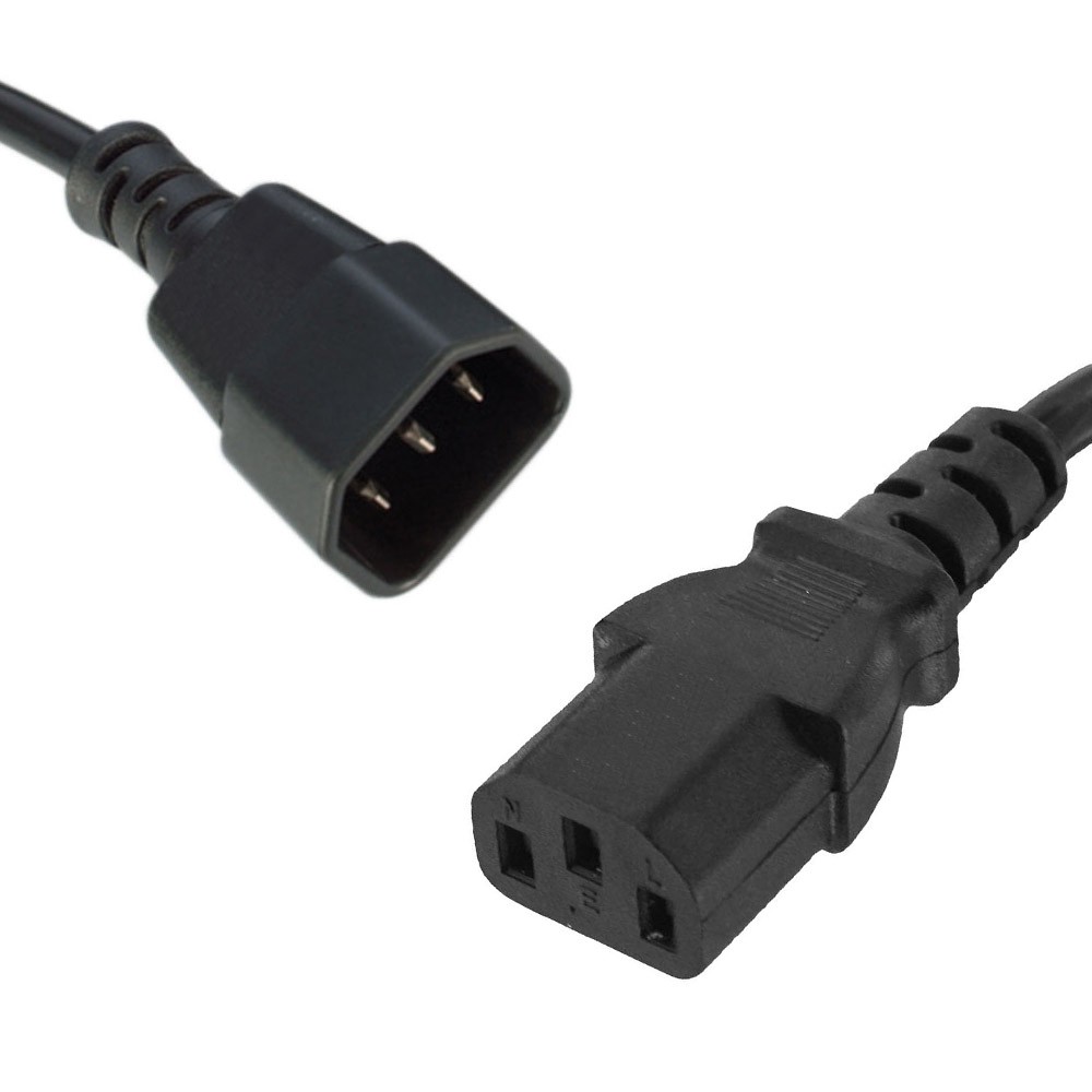 V177-L-CB8W-RC-3080-010-CB8W-RC-3080-010__01330-00 8WARE Power Cable Extension 1m IEC-C14 to IEC-C13 Male to Female - Image 1
