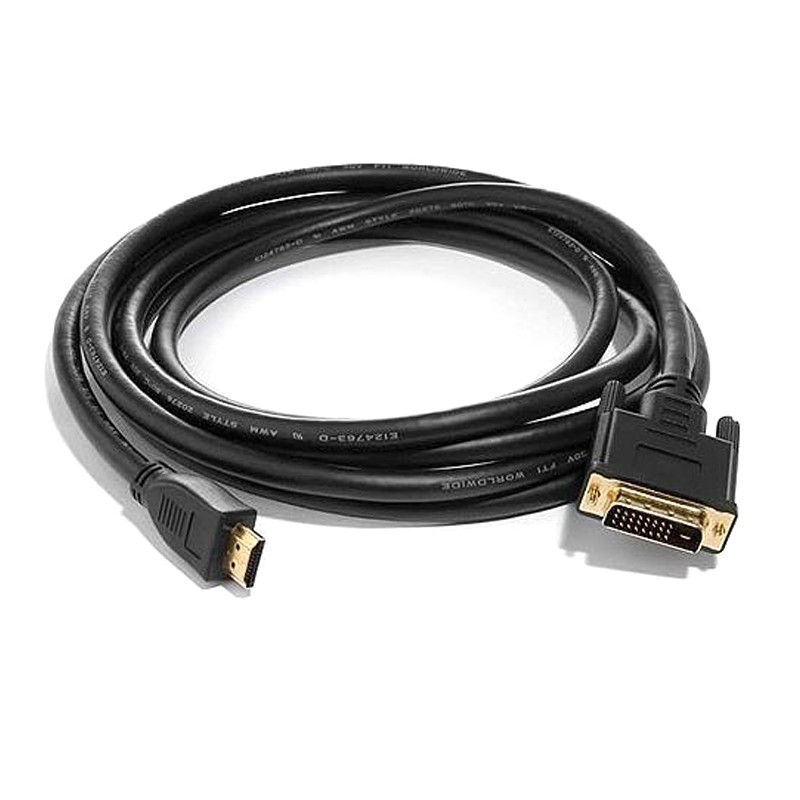 V177-L-CB8W-RC-HDMIDVI-2H-CB8W-RC-HDMIDVI-2H__79062-00 8WARE High Speed HDMI to DVI-D Cable 1.8m Male to Male - Blister Pack - Image 1