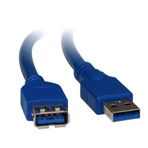 V177-L-CB8W-UC-3001AAE-CB8W-UC-3001AAE__07093-00 8WARE USB 3.0 Cable 1m A to A Male to Female Blue - Image 1