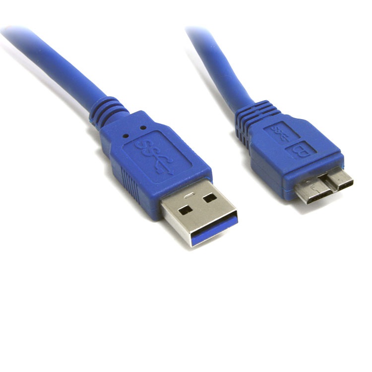 V177-L-CB8W-UC-3001AUB-CB8W-UC-3001AUB__48565-00 8WARE USB 3.0 Cable 1m A to Micro-USB B Male to Male Blue - Image 1