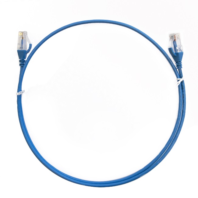 V177-L-CBAT-CAT6THINBL-5M_CBAT-CAT6THINBL-5M__12830_1 8WARE CAT6 Ultra Thin Slim Cable 5m / 500cm - Blue Color Premium RJ45 Ethernet Network LAN UTP Patch Cord 26AWG - Image 1