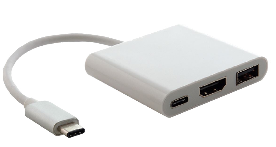 V177-L-CBAT-CMHDMIUSBCF_CBAT-CMHDMIUSBCF__16479_1 ASTROTEK USB 3.1 Type-C USB-C to HDMI, USB Type-A and USB Type-C Adapter Male to Female 4K 30Hz for Apple MacBook Chromebook Pixel - Image 1