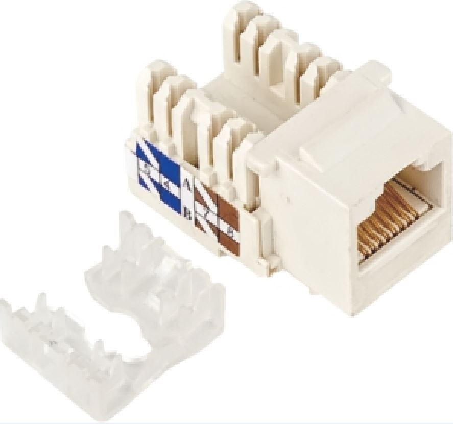 V177-L-CBATP-KJ-5E_CBATP-KJ-5E__40427_1 ASTROTEK CAT5e UTP Network Keystone Jack for Socket kit 10ps per pack Poly Bag White LS - Image 1