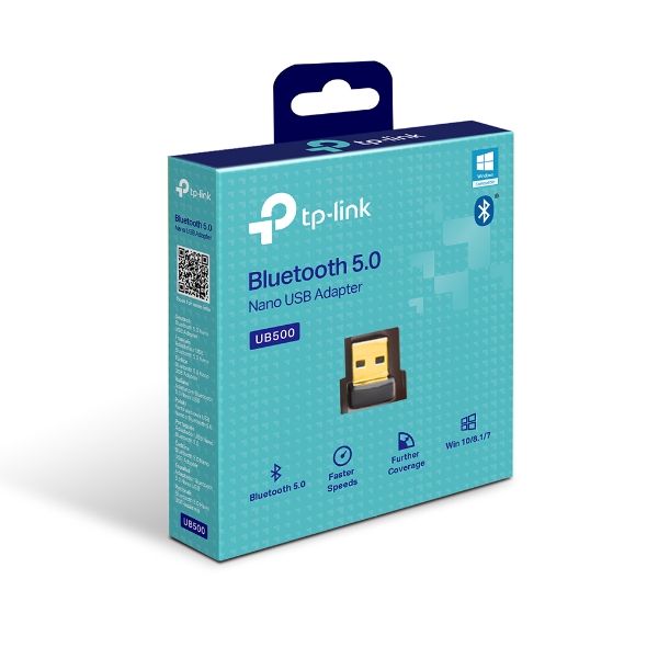 V177-L-CBTL-UB500-CBTL-UB500__77884-00 TP-LINK UB500 Bluetooth 5.0 Nano USB 2.0 Adapter, Add Bluetooth To Your Devices, Wireless Connectivity, Windows 10/8.1/7, Plug and Play - Image 1