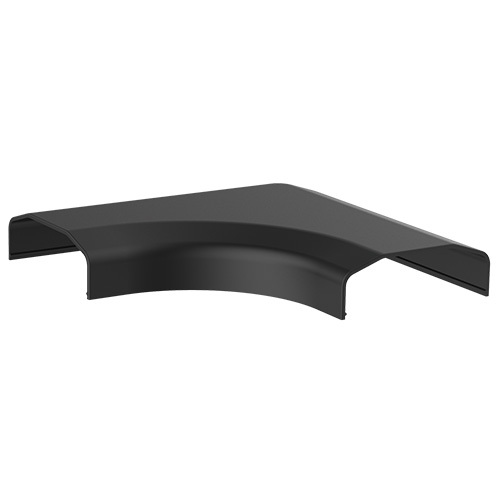 V177-L-CMBT-CC07-J2-B-72668-00 BRATECK Plastic Cable Cover Joint L Shape Material:ABS Dimensions 127x127x21.5mm - Black - Image 1