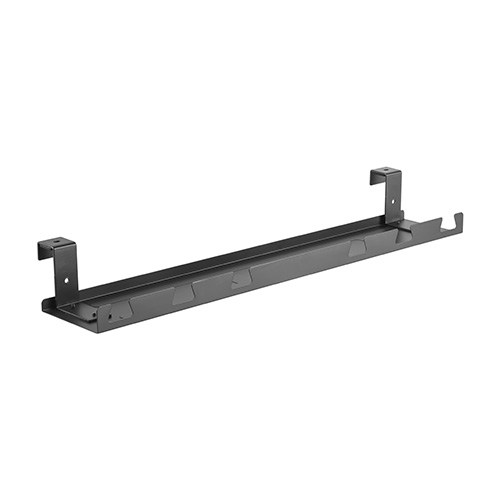 V177-L-CMBT-CC11-2-B-72664-00 BRATECK Under-Desk Cable Management Tray Dimensions:590x131x74mm -- Black - Image 1