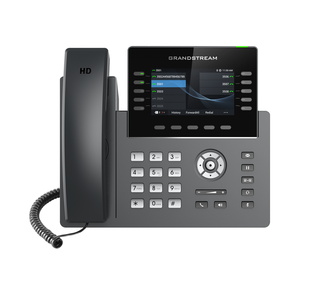 V177-L-IPG-GRP2615_IPG-GRP2615__04358_1 GRANDSTREAM GRP2615 10 Line IP Phone, 16 SIP Accounts, 480x272 Colour Screen, HD Audio, Powerable Via POE - Image 1