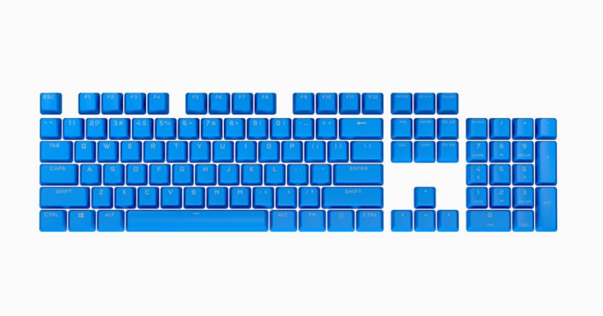 V177-L-KBCH-PBT-DSPKC-BL_KBCH-PBT-DSPKC-BL__48453 CORSAIR PBT Double-shot Pro Keycaps - Elgato Blue - Keyboard - Image 1