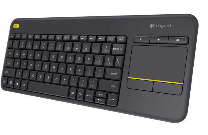V177-L-KBL-K400PLUS-70745-00 LOGITECH K400 Plus Wireless Keyboard with Touchpad & Entertainment Media Keys Tiny USB Unifying receiver for HTPC connected TVs KBLT-K830BT - Image 1
