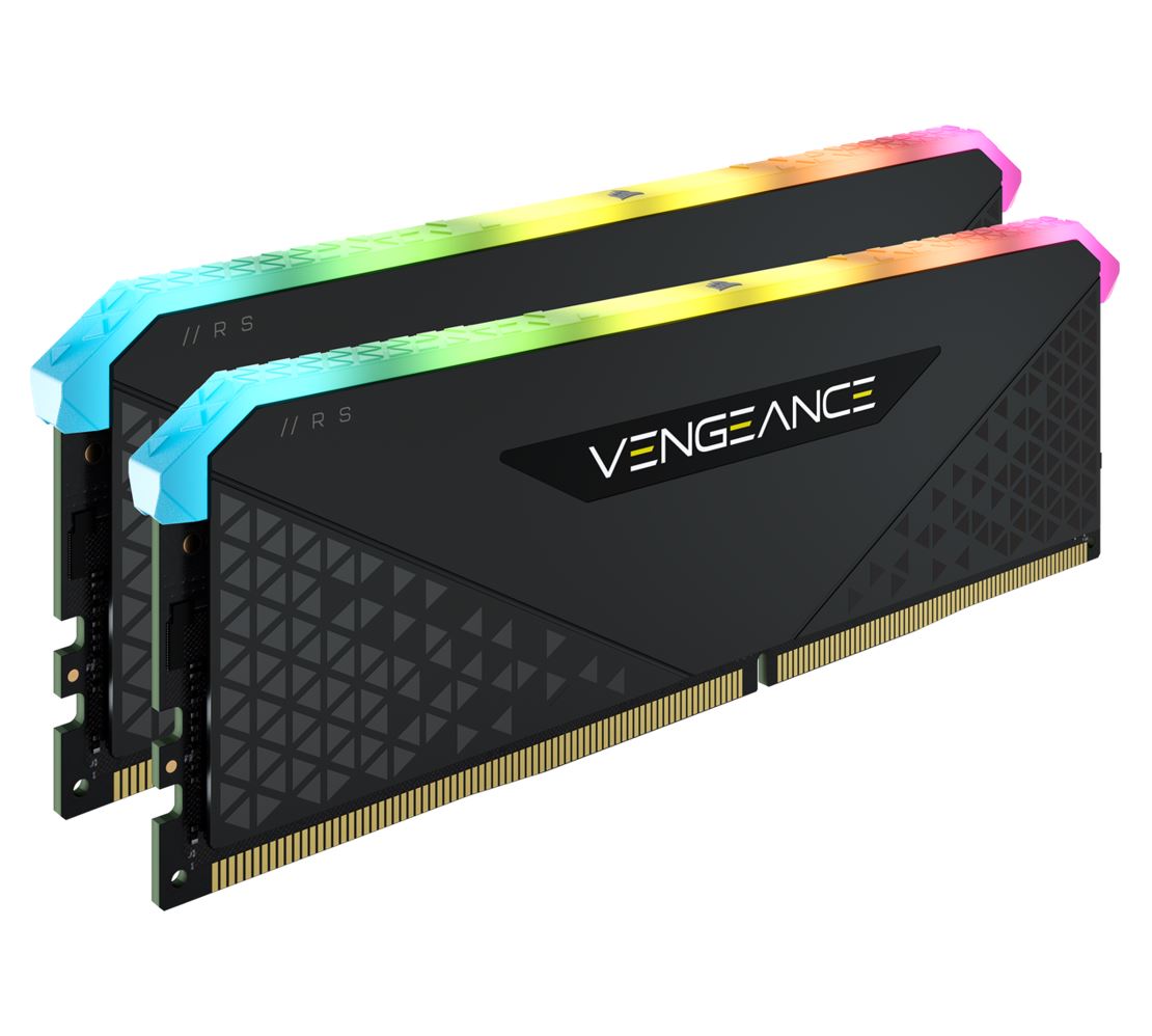 V177-L-MECMD4-VRGBRS2X836_MECMD4-VRGBRS2X836__06523 CORSAIR Vengeance RGB RS 16GB (2X8GB) DDR4 3600MHz C18 18-22-22-42 Desktop Gaming Memory Black - Image 1