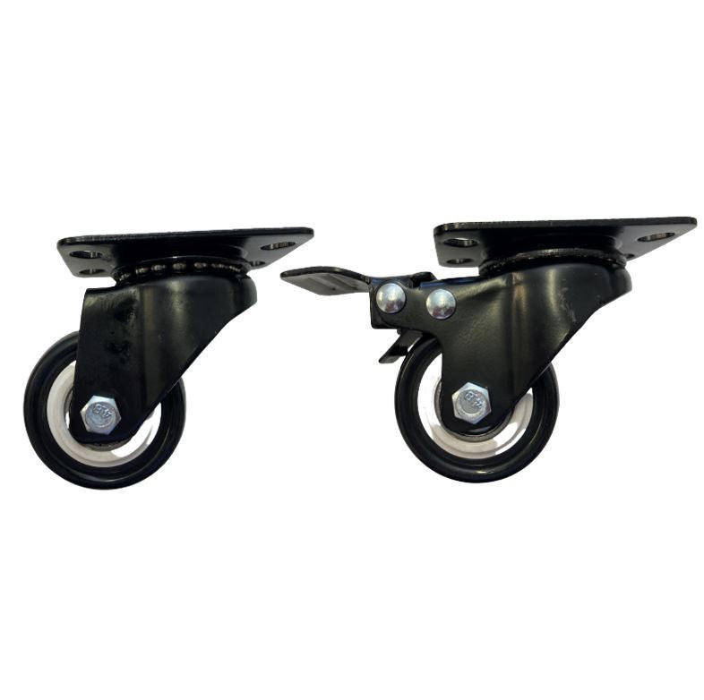 V177-L-RCLDR-ACC-WHEEL-151153-00 LDR 2' PP Rack Wheels 2x With Brakes & 2x Without Brakes - Pack of 4 Wheels Total - Image 1