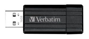V177-L-USV-49063-USV-49063__07067-00 VERBATIM Store'n'Go Pinstripe USB Drive 16GB (Black) - Image 1