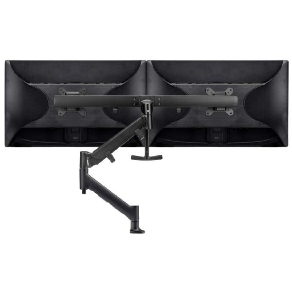 V177-MA-13AWMS-RHXB-H-B_L_13AWMS-RHXB-H-B__32360_1 Atdec AWM Single Arm - Dual Rail - up to 2x 27" wide screens - <16kg - F Clamp - Black - Image 1