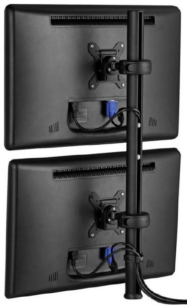 V177-MA-13DONUT-DBX2_L_13DONUT-DBX2__83180_1 Atdec Spacedec Display Donut Pole 750mm Black - Double monitor or POS display mount - includes two QuickShift Donut - Mount two monitors - Image 1