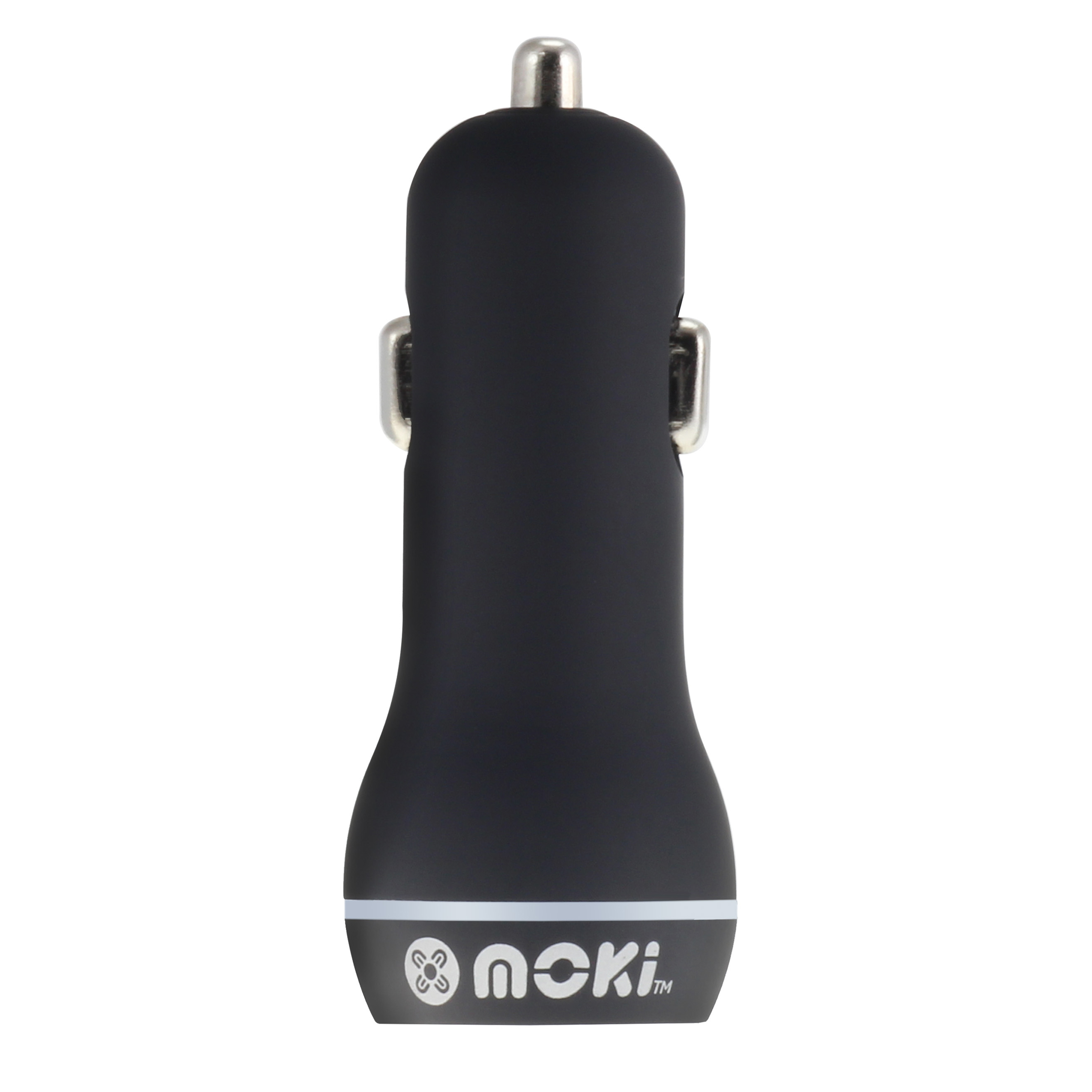 V177-MUSBCB-ACC-MUSBCB-00__92695-00 MOKI Dual USB Car Charger Black - Image 1