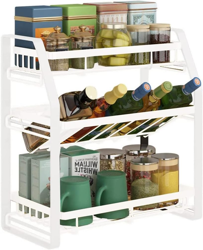 V178-36111-216257-00 3-Tier Detachable Spice Rack Storage Organiser for Kitchen Countertop - Image 1