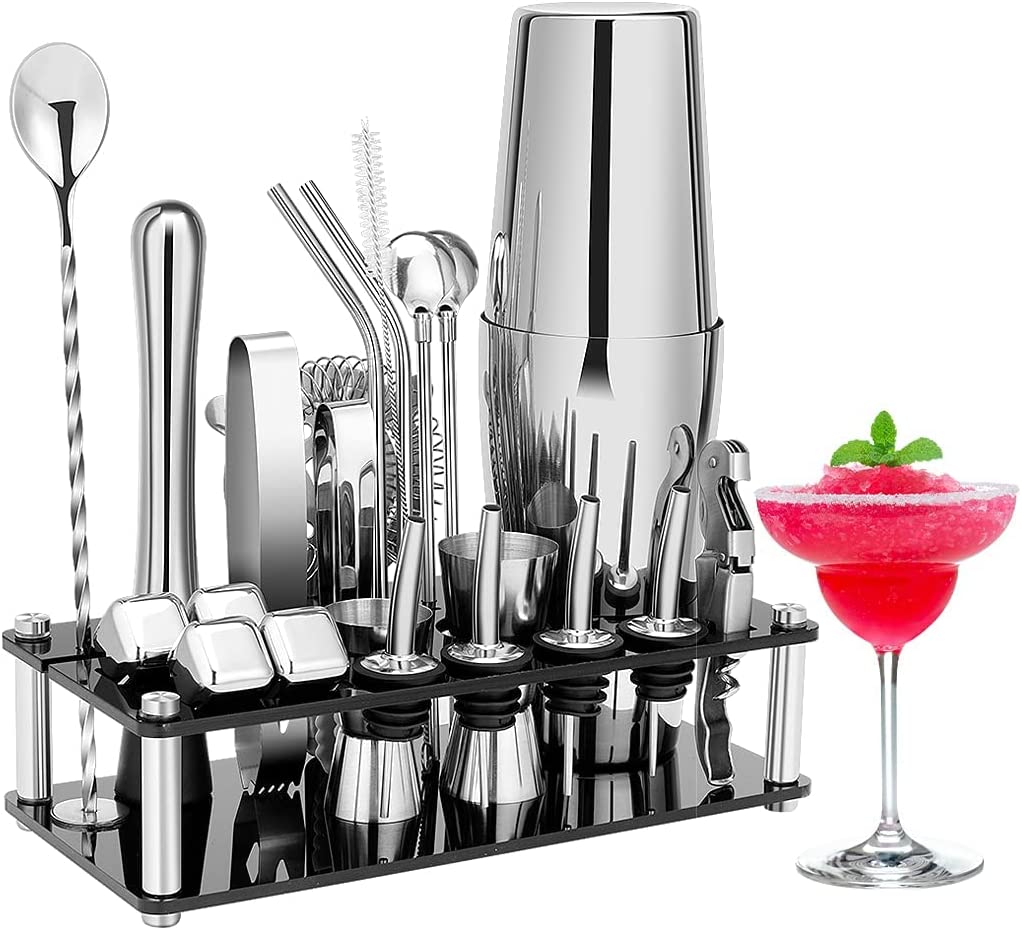 V178-82467_82467_1_o_2gazHxV Cocktail Shaker Set Boston 23-Piece Stainless Steel and Professional Bar Tools for Drink Mixing - Image 1