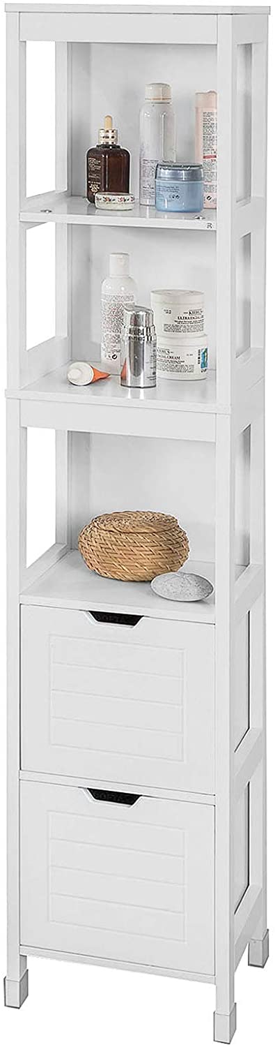 V178-84850-202505051226-00 Freestanding Tall Cabinet with Standing Shelves and Drawers - Image 1
