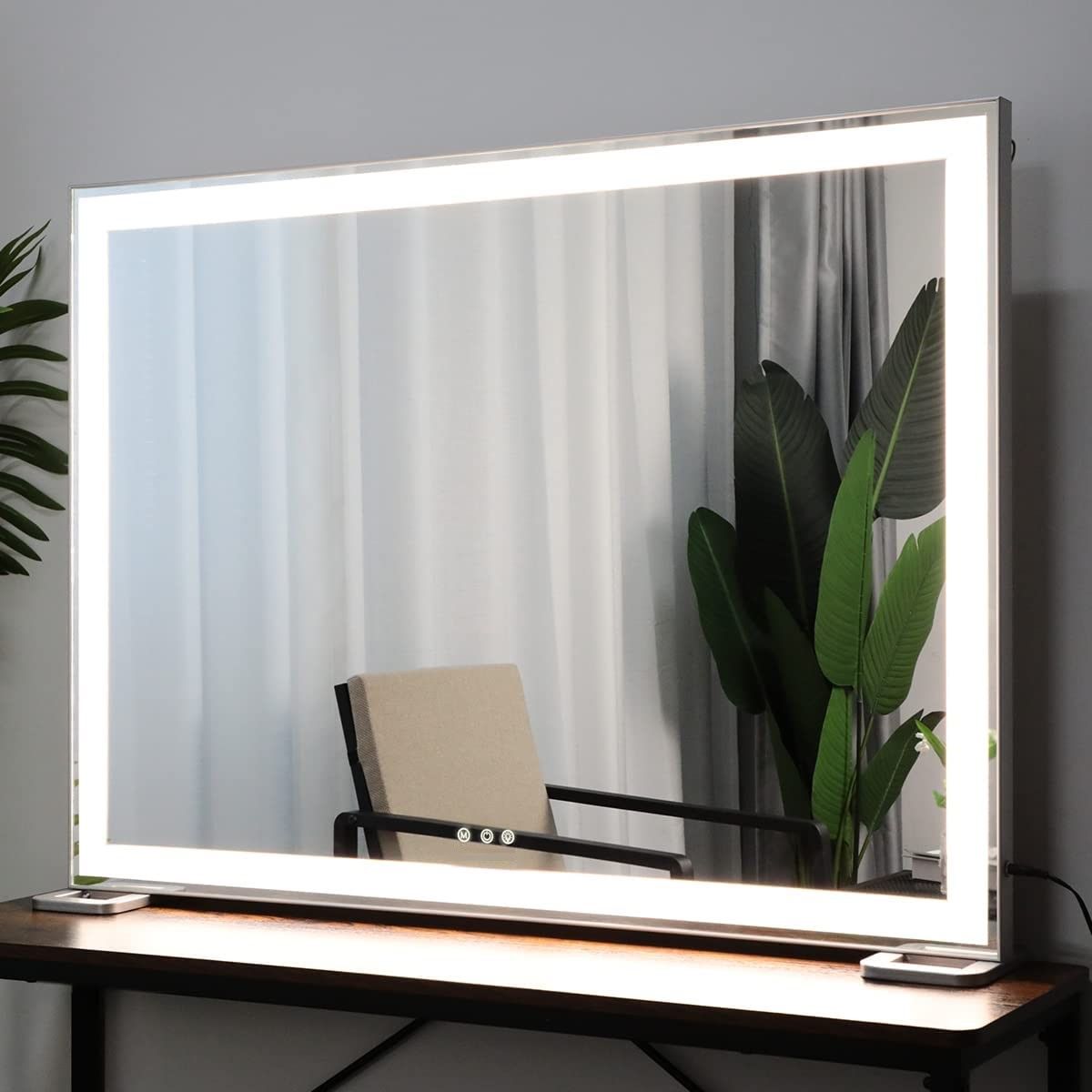 V178-84958-84958_1_iTauIjBtI-00 Large Hollywood Makeup Mirror 3 Modes Lighted and Smart Touch Control (92 x 68 cm) - Image 1
