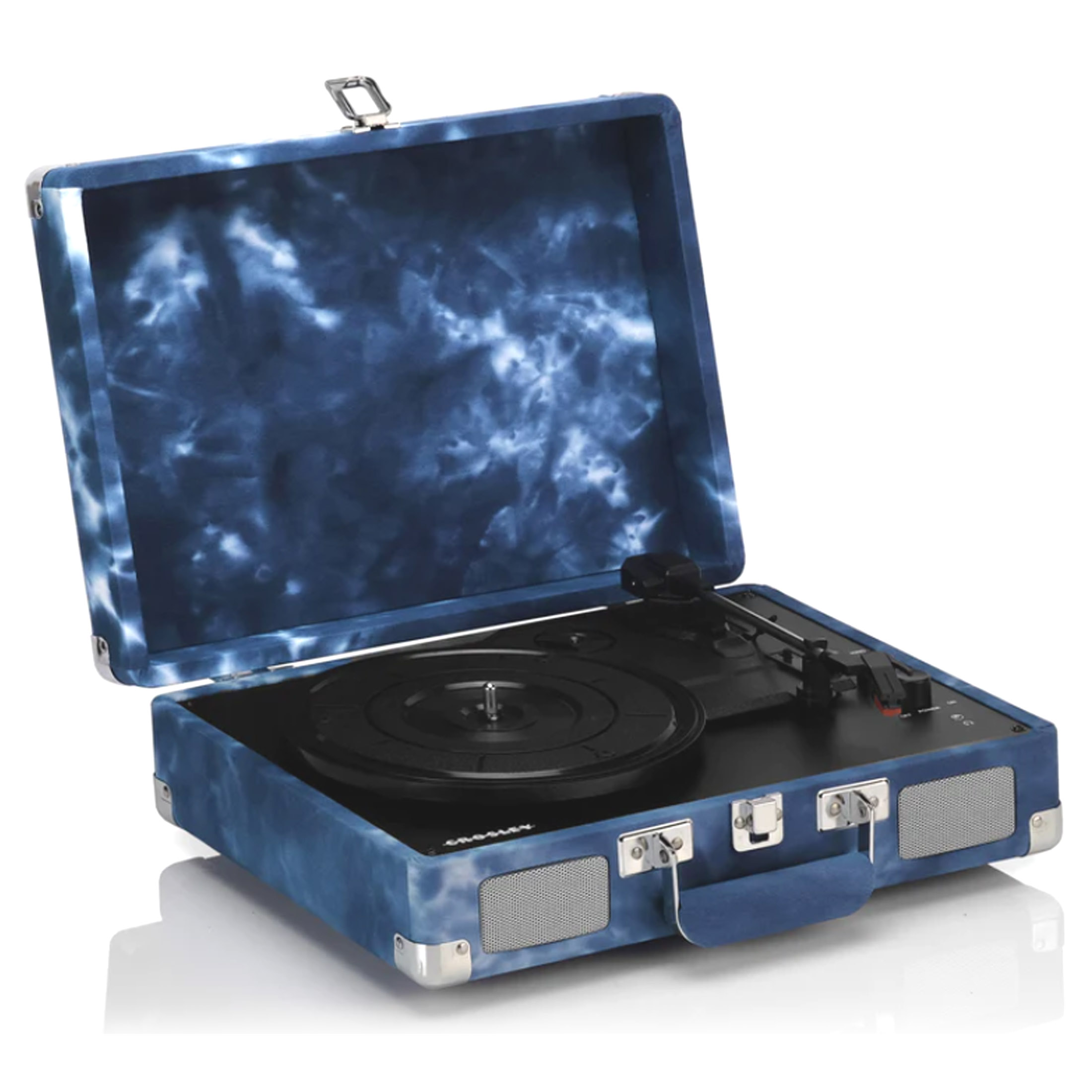 V185-8005FIN4-indigo6-00 Crosley Cruiser Plus Bluetooth Turntable 3 Speed Indigo Blue - Image 1
