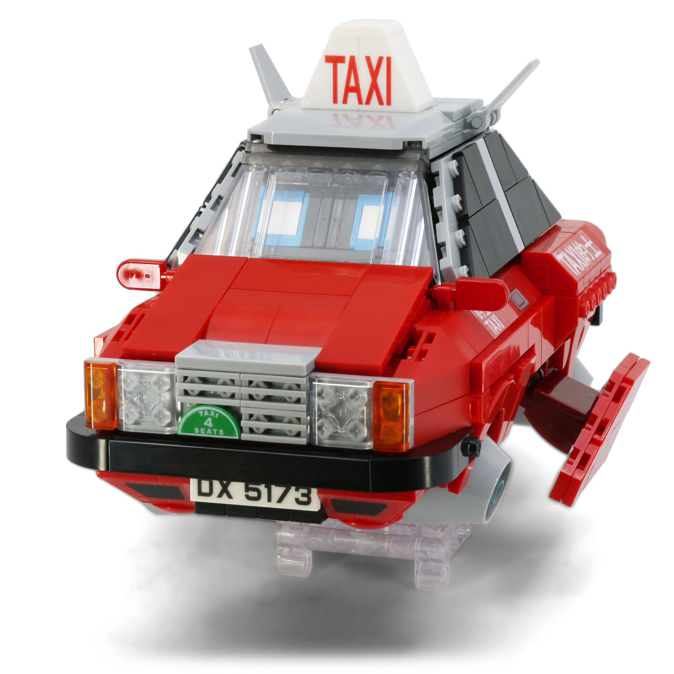 V185-KB38001-150504-00 Kalos Hong Kong Machines Robot Red Taxi Building Block Set 586pcs 14+ - Image 1