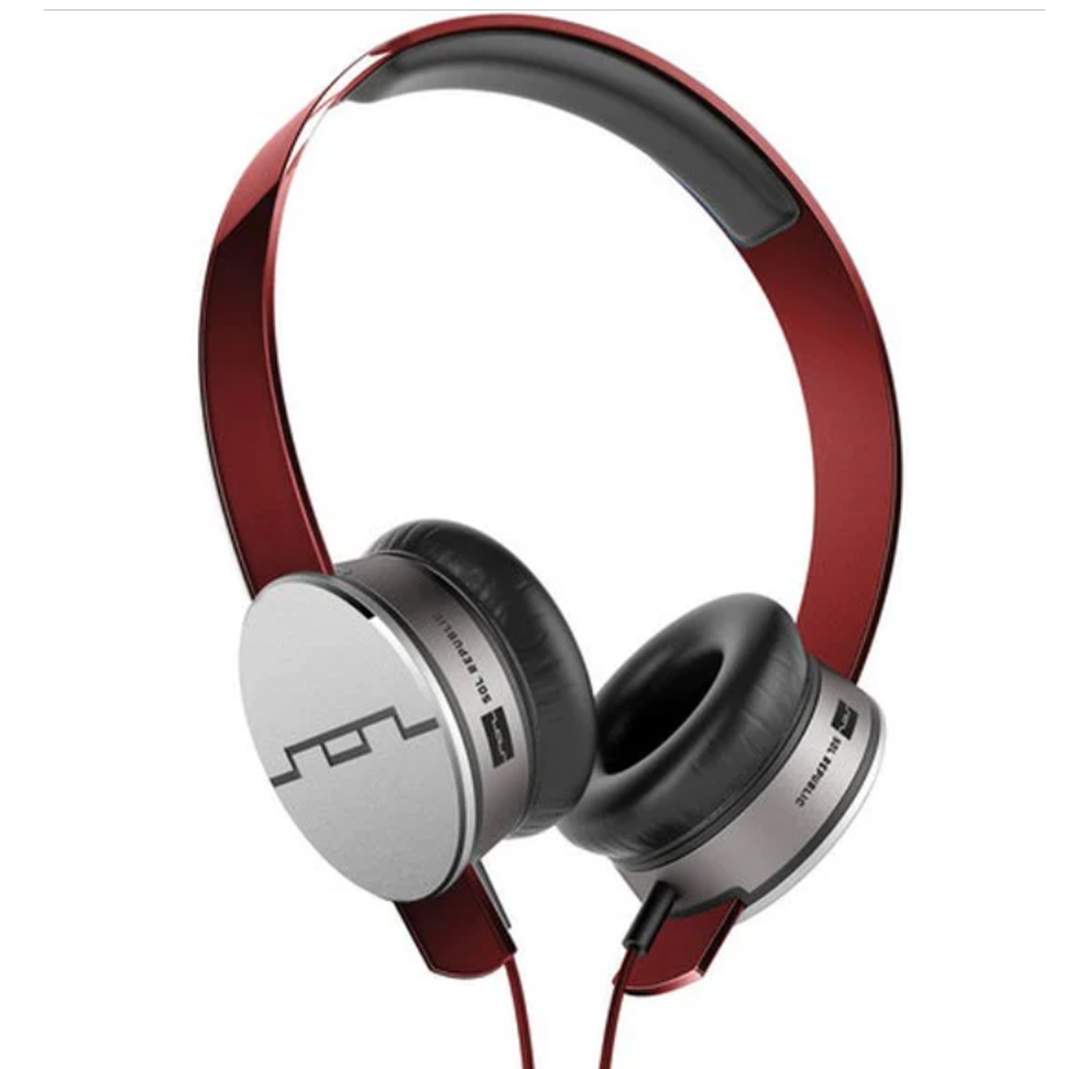 V185-RED124103-69077-00 SOL Republic Tracks HD High Def V10 Headphones On Ear Wired Red - Image 1