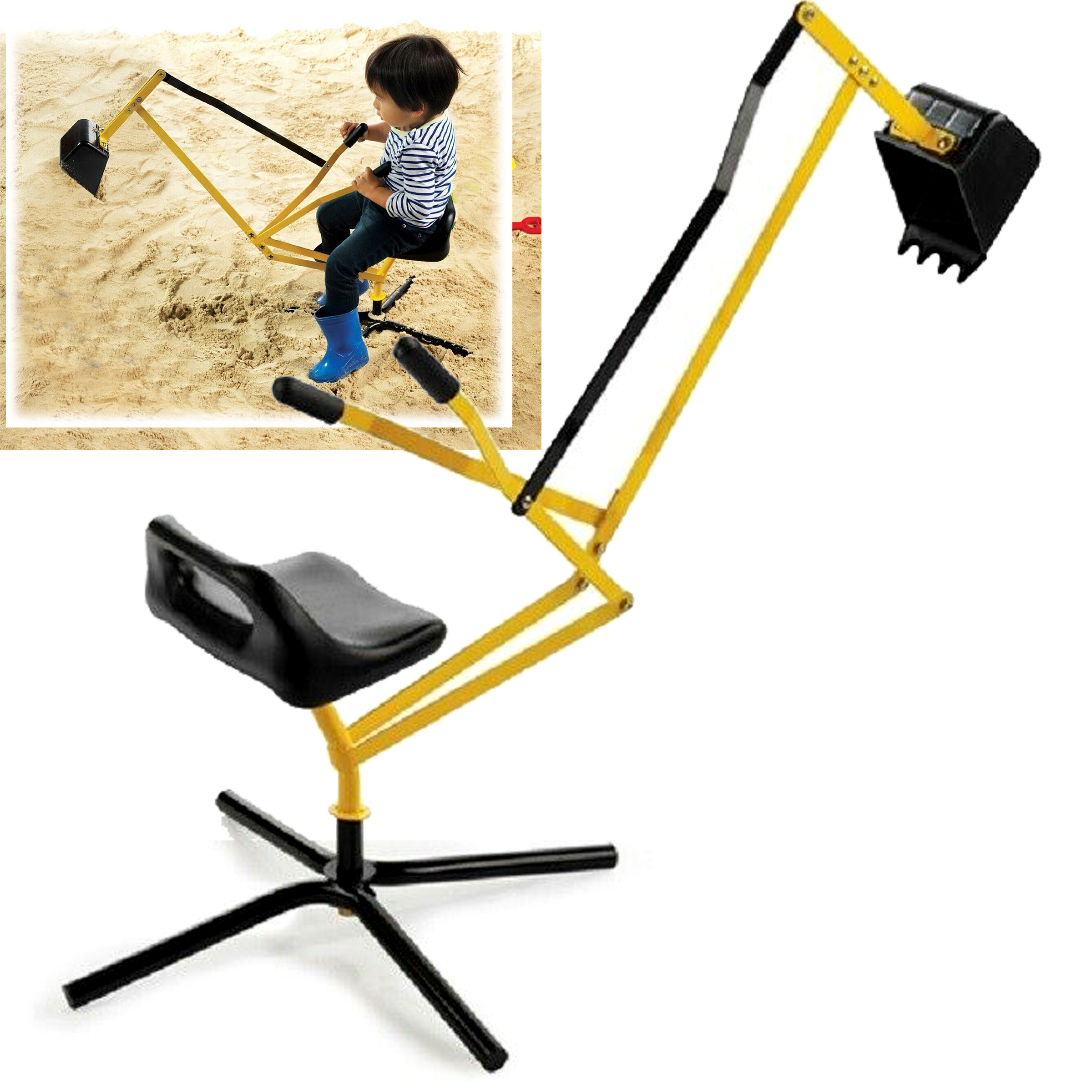 V185-TLB7084-32124-00 Multi Action Metal Sand Digger Backyard Sandpit Toy - Image 1