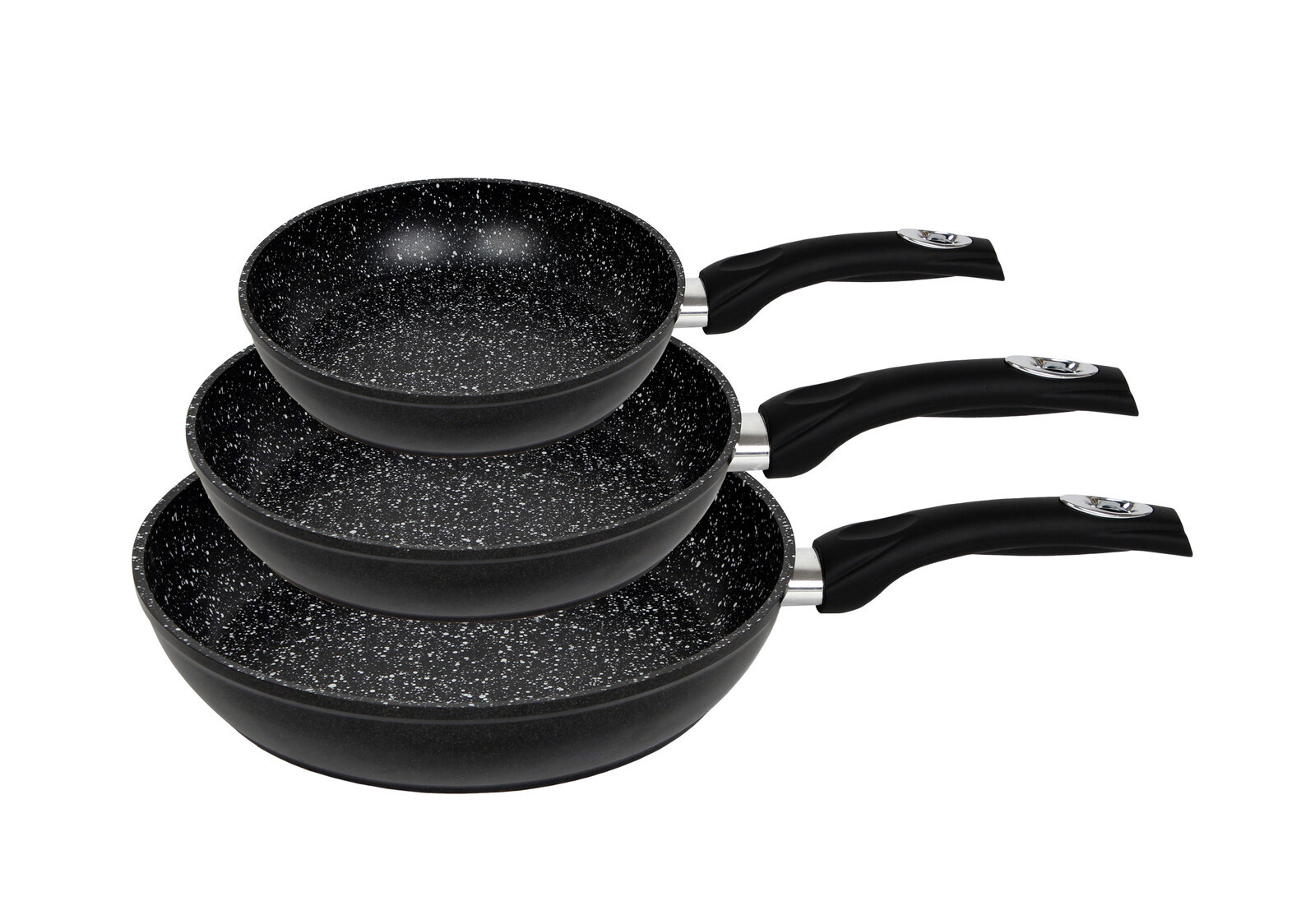 V196-KS030-175021-00 3-Piece Forged Frypan Set with Non-stick Coating - Image 1