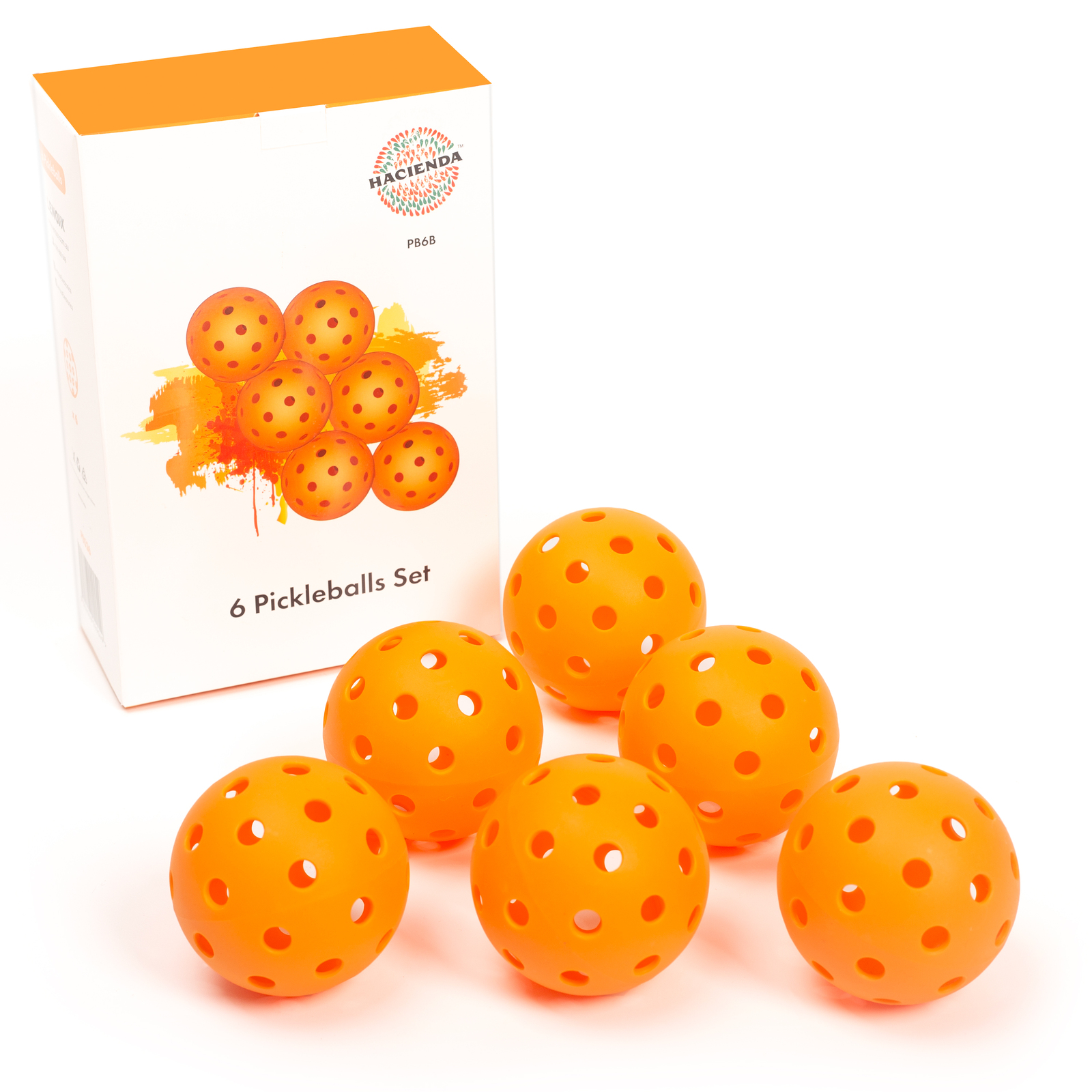 V196-PB6B-214080-00 Precision Aerodynamic 40 Hole Design Pickleball Ball - 6 pack - Image 1