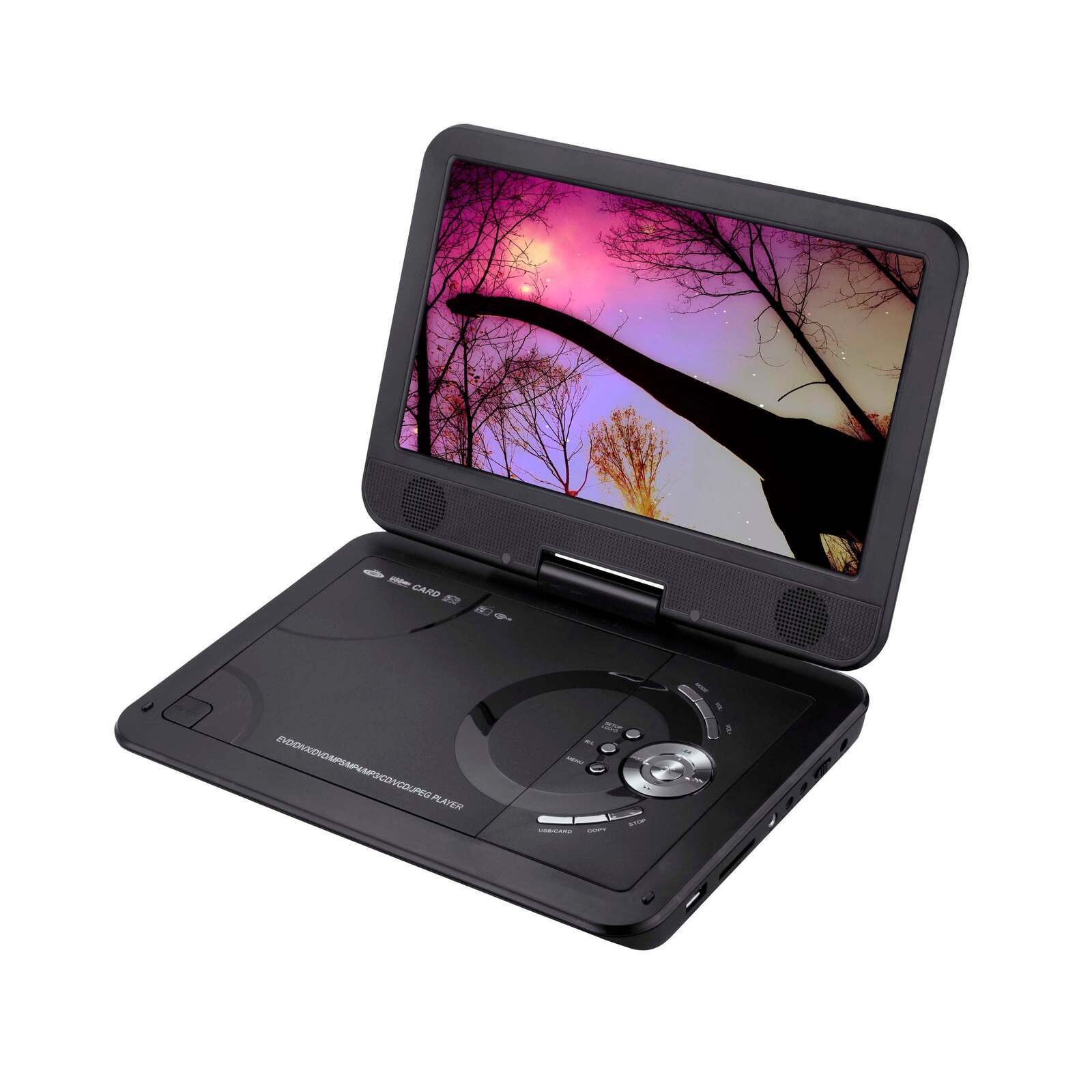 V196-PDVD1000-202508071503-00 10.1" Portable DVD Player w/ 270-Degrees Swivel-Screen & Rechargeable - Image 1