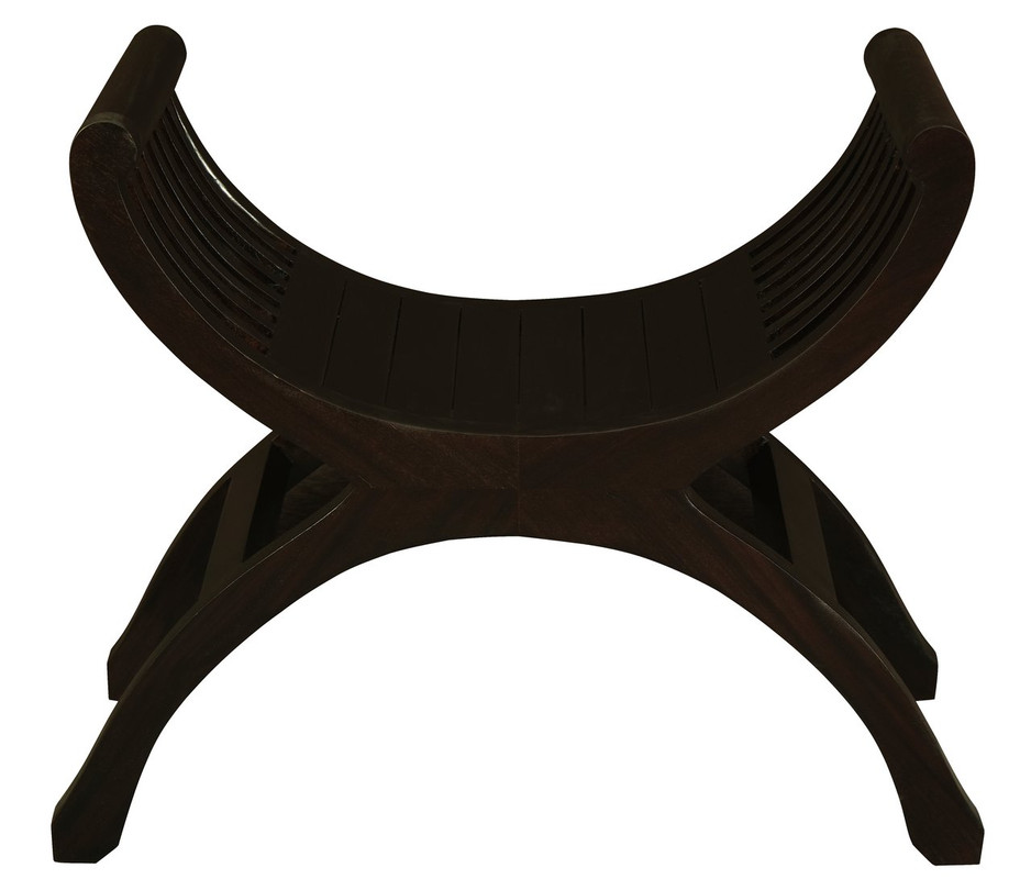 V199-CH001TWC-189632-00 Maeve Solid Mahogany Single Seater Stool (Chocolate) - Image 1