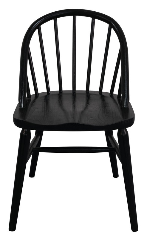 V199-CH050OVRSF2B-189635-00 Vera Solid Oak Dining Chair - Set of 2 (Black) - Image 1