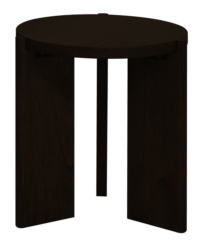 V199-LT000APB-175257-00 Apollo Round Solid Timber Side Table (Black) - Image 1