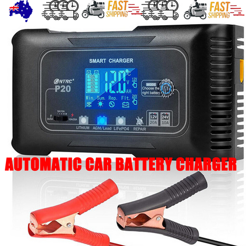 V201-BAZ2020BL8AU-213316-00 12/24V Automatic Car Battery Charger For Lithium Lifepo4 Lead-Acid AGM/Gel/SLA - Image 1