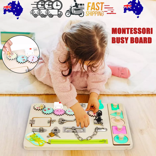 V201-BSY4030MC8AU-208707-00 Sensory Toys Activity Board Educational Learning Toys Brain Games Preschool AU - Image 1